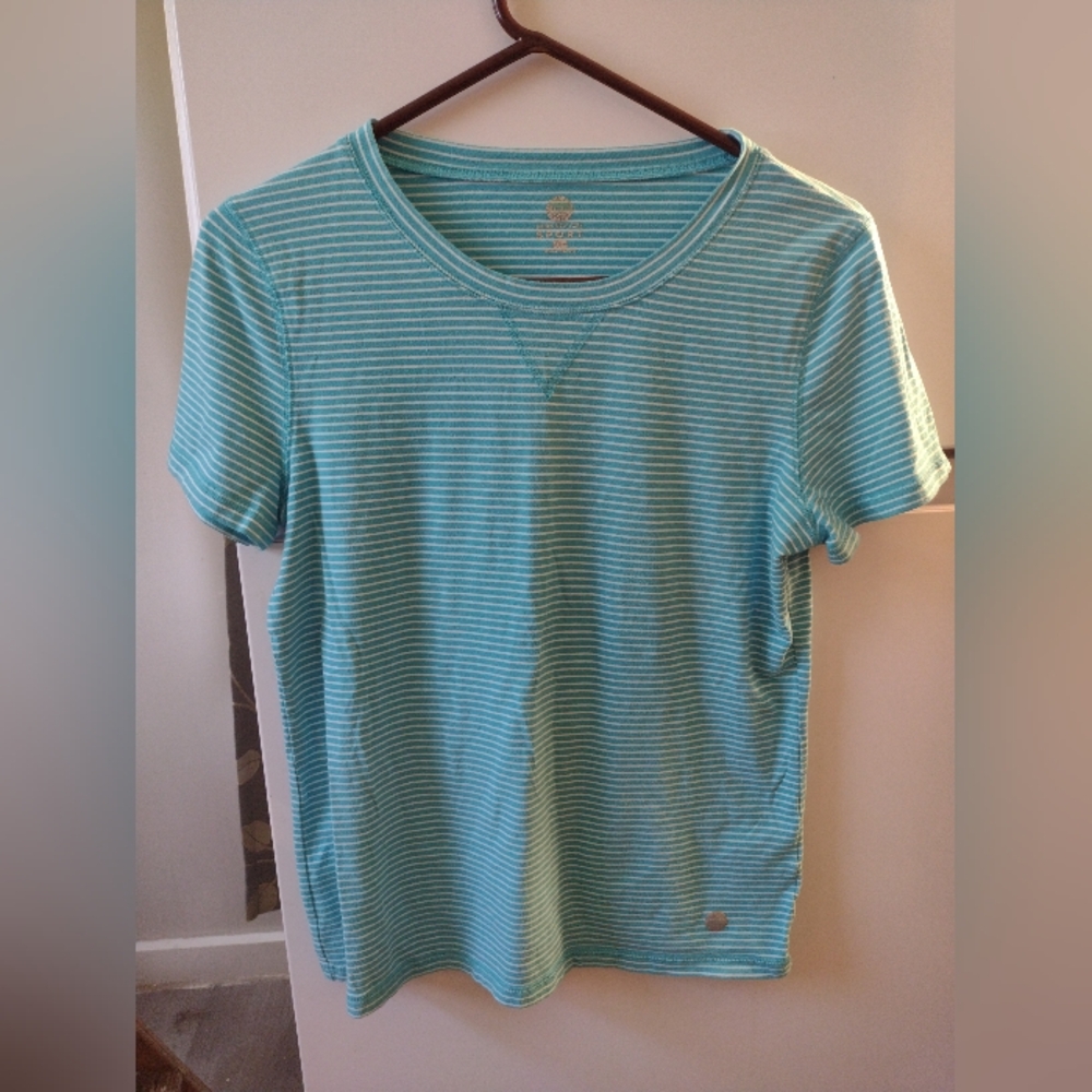 Jones New York Blue and White Short Sleeve Tee Size M. - Picture 2 of 10